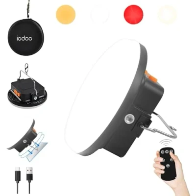 Image of Rechargeable LED Light, 12000 mAh Power Bank, USB 2500LM Camping Lamp with Remote Control, Magnet and 1/4 Nut Port, for Tent, Camping, Hurricane, Hiking, Emergency, Breakdown