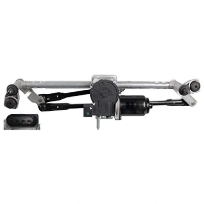 Image of 6R1955023A, 6R1955023B, 6R1955023C, 6R1955023D Wiper Linkage FEBI BILSTEIN 109027 for left hand drive vehicles with electric motor