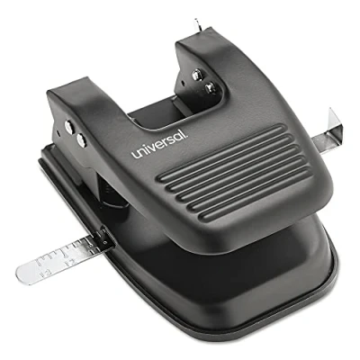 Image of Universal 74222 30 Sheet Two Hole Punch, 9/32 Holes, Black