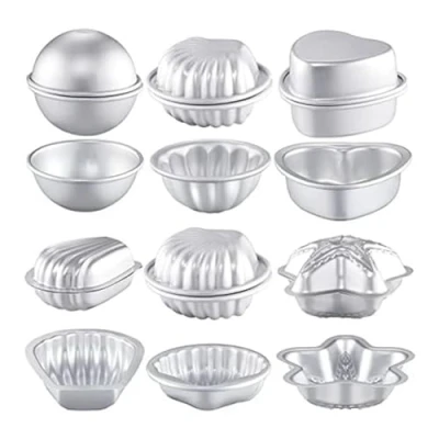 Image of Wisyurt 12 Pcs 6 Shapes Bath Bomb Making Mould For Crafts DIY Handmade Soaps Candle Cake Baking
