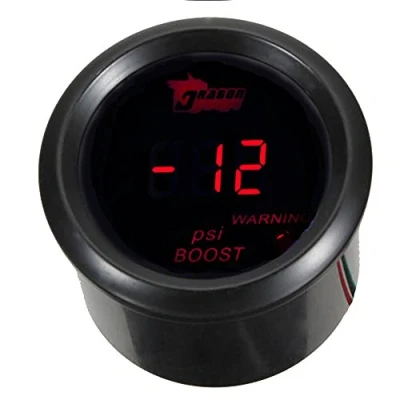 Image of Mintice™ 2&quot; 52mm Black Car Motor Digital Red LED Light PSI Turbo Boost Gauge Meter