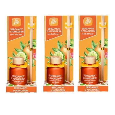 Image of Multipack Bergamont &amp; Mandarin Reed Aromotherapy Diffuser 50ml Holiday Home Fragrance Freshener (3)