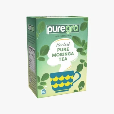 Image of Puregro Pure Moringa Tea (20 Bag) 40g 100% Natural Herbal CAFFEINE FREE.