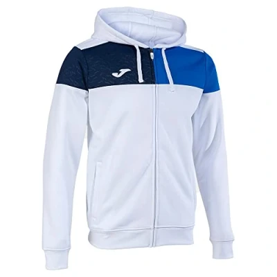 Image of Joma Men&#039;s Crew V Hooded Jacket, Navy Blue, Red, White, L
