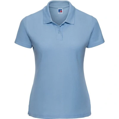 Image of Russell Athletic Womens/Ladies Classic Plain Polycotton Polo Shirt (Sky Blue) Size 18 UK