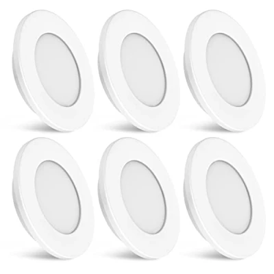Image of Dream Lighting LED Spot Lights 12v for Campervan Downlights Under Cabinet Caravan Motorhome 6000K Cool White IP44 70MM 2.76INCH Plate Set of 6