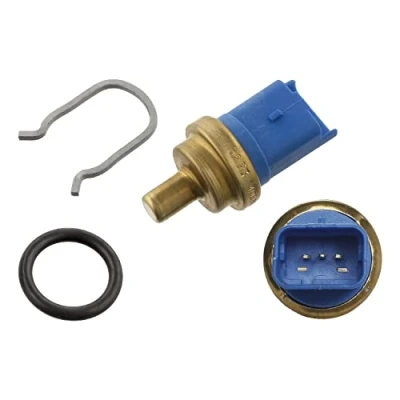 Image of 1338C0 Coolant Temperature Sensor FEBI BILSTEIN 36066 blue with retaining spring, seal PEUGEOT: 306 Hatchback, 206 Boxer Minibus