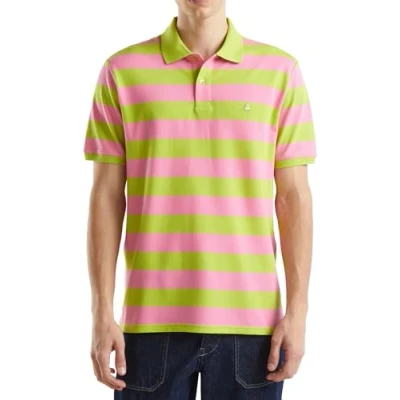 Image of United Colors of Benetton Men&#039;s Polo 3jfpu301t Shirt, Pink, XL