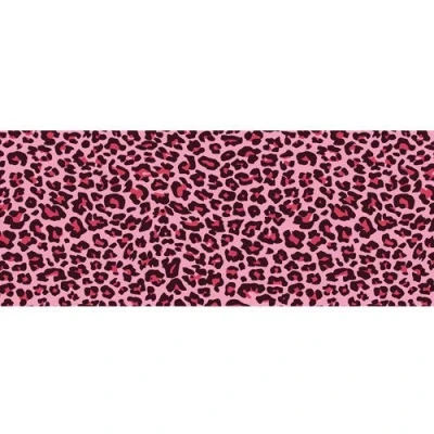 Image of PARTYRAMA.CO.UK Pink Leopard Animal Print Custom PVC Party Sign Personalised Decoration 60cm x 25cm