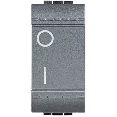 Image of BTicino sl4002nf LIVINGLIGHT Amp Double Pole Switch Illuminated N, Anthracite