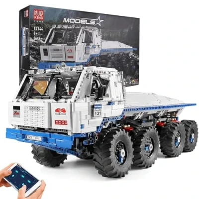 Image of Mould King 13144 technology Remote Control Truck T813 PROFA 8x8, Large Off Road with Motors, Terminal Blocks Building Set Compatible toys