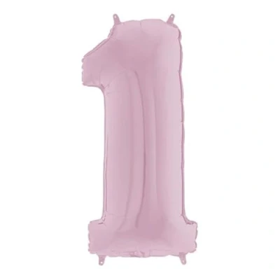 Image of Grabo 26071PP P Number 1 26Loon Single Pack, Length 26 Inch, Colour Pastel Pink, One Size