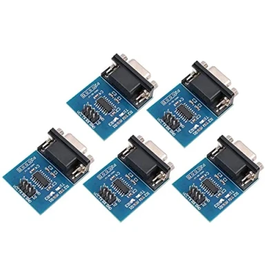 Image of Fasizi 5PCS MAX3232 RS232 Serial Port To TTL Converter Module DB9 Connector