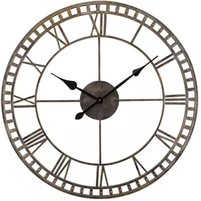 Image of Smart Garden Outside In Buxton XL Wall Clock, 80cm Grey