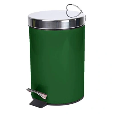 Image of Douceur d&#039;Intérieur Metalia Pedal Bin, Khaki, 3 L