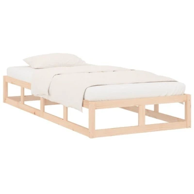 Image of vidaXL Bed Frame without Mattress Solid Wood 100x200 cm