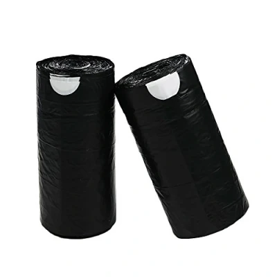Image of Dynko Drawstring Bin Bags, 40 L Black Liners, 110 Bags