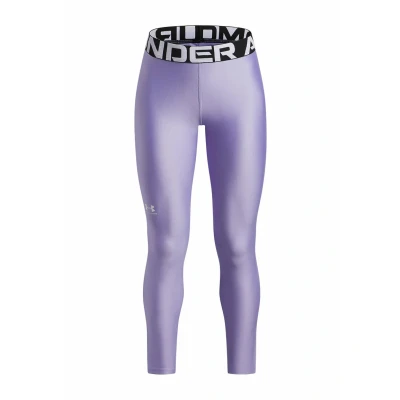 Image of Under Armour Girls&#039; HeatGear Legging, Super Light Leggings for Sports, PE and Athletics, Sports with Stretchy Material,Transparent / White,YXL