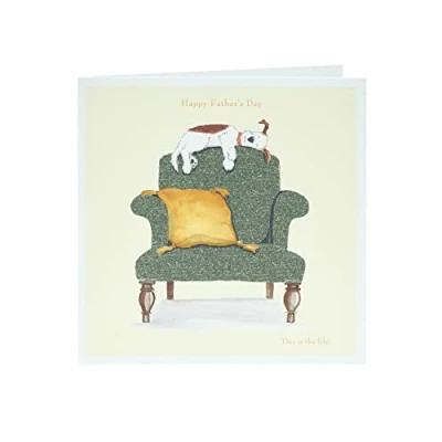 Image of UK Greetings Father&#039;s Day Card for Him Dog &amp; Chair Design
