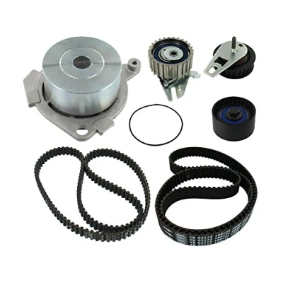 Image of 55192240, 55210628, 55221253, 55221254, 55254144 Water Pump + Timing Belt Kit SKF VKMC 02283 with gaskets/seals 24mm Plastic