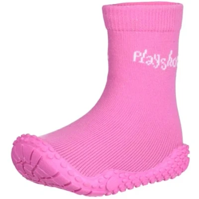 Image of Playshoes Unisex Child UV Protection Aqua Socks Bathing Beach Thong Sandals and Pool Shoes 174801 Pink 12.5 UK Child, 30 EU Regular