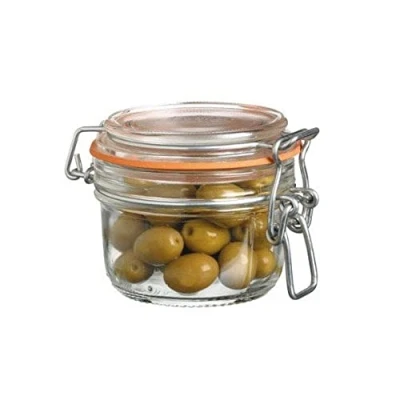 Image of KitchenCraft Home Made 125 ml Glass Jar with Lid and Airtight Clip Seal, 4.5 fl oz Terrine