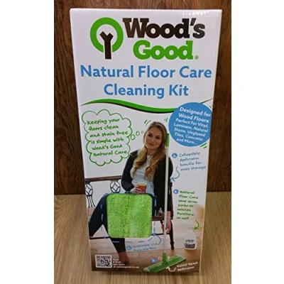 Image of WOODS GOOD Natural Floor Care Cleaning Kit for Oiled, Waxed &amp; Lacquered Wood Floors Plus Laminate Karndean Vinyl