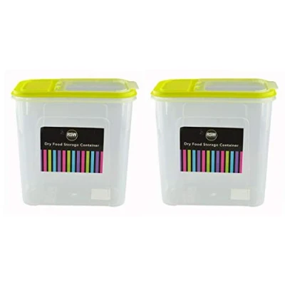 Image of Royle Dry Food Storage Container Green Great For Cereal and 2L Capacity (PACK of 2)