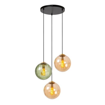 Image of Monsaraz Retro Pendant light Ø 35cm 3xE27 Green