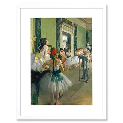 Image of Wee Blue Coo Degas Ballet Class Painting Picture Framed Wall Art Print