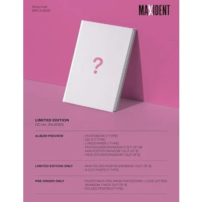 Image of SKIDS STRAY KIDS MAXIDENT LIMITED EDITION [GO ver.] MINI Album+Photobook+Limited Version Benefit+Pre Order Benefit+Bonus (Acrylic key and Hologram sticker), 20221007 STGO