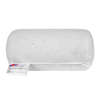Image of HOMESCAPES Duck Feather Bolster Cushion Pad 18 x 30 cm (7 12) Inner Insert Filler with 100% Cotton Down Proof Cover Machine Washable