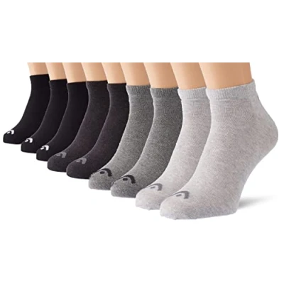 Image of Head Unisex S 9PACK Performance Socks, Size: 8.5 11, Grau schwarz