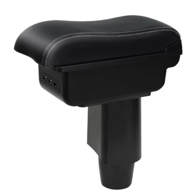 Image of Car Armrest Compatible with Fiat 500 Interior Arm Rest Center Storage Box USB Port Retrofit Parts