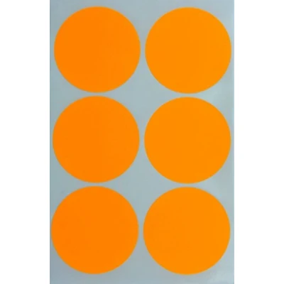 Image of Round Circle Label 5cm (50mm) Neon Orange Sticker Dot Labels for Multi Purpose Great Jars and Storage Identification Permanent Adhesive 180 Pack by Royal Green