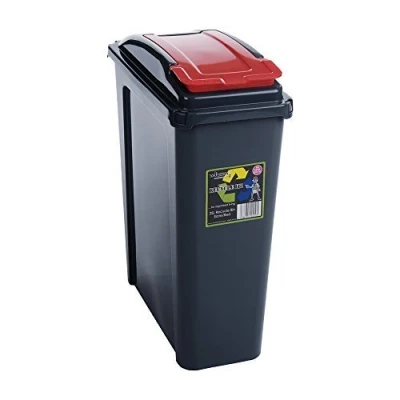 Image of Recycle Bin Slate/Red 25L by Wham