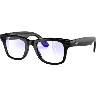 Image of Ray Ban Unisex Meta RW4006 Wayfarer 601/SB Vista frames Injected Black Transparent Squared Anti blue light