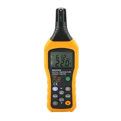 Image of Samnuerly Thermometer temperature and humidity meter with backlight, digital psychrometer, thermometer, hygrometer, dew point wet bulb in the