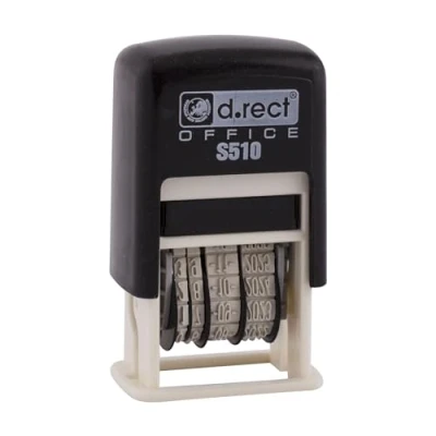 Image of D.RECT S510 Date Stamp for Office, Teacher and Invoice 4mm Day/Month/Year Imprint Colour not Saturated with Ink