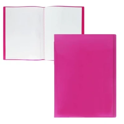 Image of RAYLU PAPER A4 Folder with Clear Sleeves Made of 100% Biodegradable Polypropylene, 40 Document for Home and Office (A4, Pockets, Pink)
