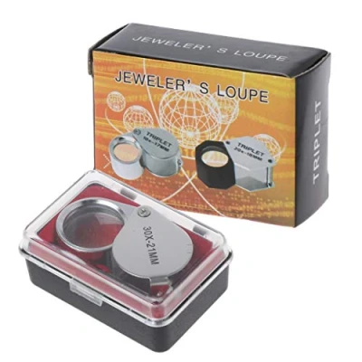 Image of Jewelry Eye Loupe Magnifier Glass Triplet Jewelers 30x21mm