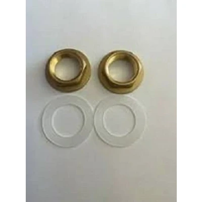 Image of Aliaxis Brass Flanged Backnut 3/4&#039;&#039; with washers Pair (2) Tap Back nut