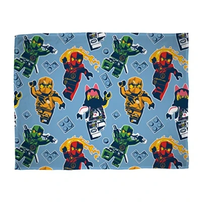 Image of Character World Officially Licensed Lego Ninjago Fleece Blanket Super Soft Warm True Design Throw, Perfect For The Home, Bedroom, Camping &amp; Sleepovers