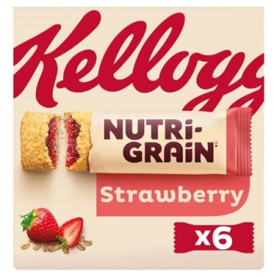 Image of Kellogg&#039;s Nutri Grain Strawberry Breakfast Bakes Cereal Bars 6x37g 222g