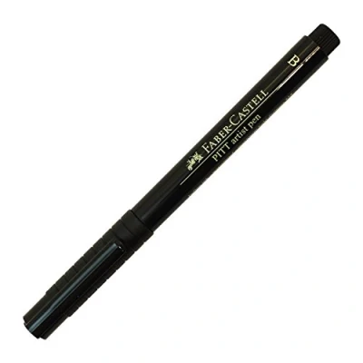 Image of Faber Castell Art &amp; Graphic Pitt Artist Pen Brush India Ink Pen, Black, Single For Art, Craft, Drawing, Sketching, Home, School, University, Colouring