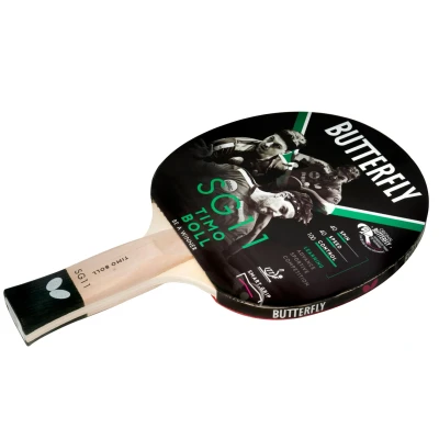 Image of Butterfly SG11 Table Tennis Bat, Black and Red, One