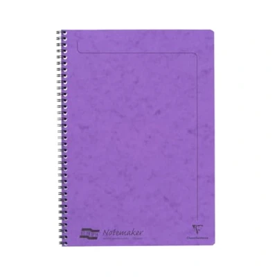 Image of Clairefontaine Ref 4864Z Europa Notemaker Sidebound Notebook (120 Pages) A4 Size, 90gsm Brushed Vellum Paper, Micro Perforated Sheets, Lined Rulings Lilac