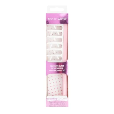 Image of Brushworks Smoothing Curl Comb Pink