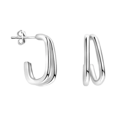 Image of SOFIA MILANI Women&#039;s Earrings 925 Silver Doubled Stud Earring E2396