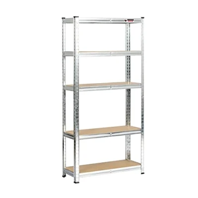 Image of Rhino Racking 5 Bays Tier Heavy Duty Industrial Storage Shelves Galvanised 150x75x30cm